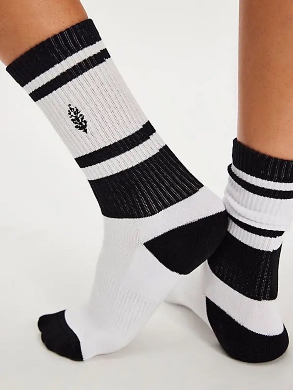 NWT FREE PEOPLE MOVEMENT Spring Break Prep Socks | White/Black Combo MSRP $18